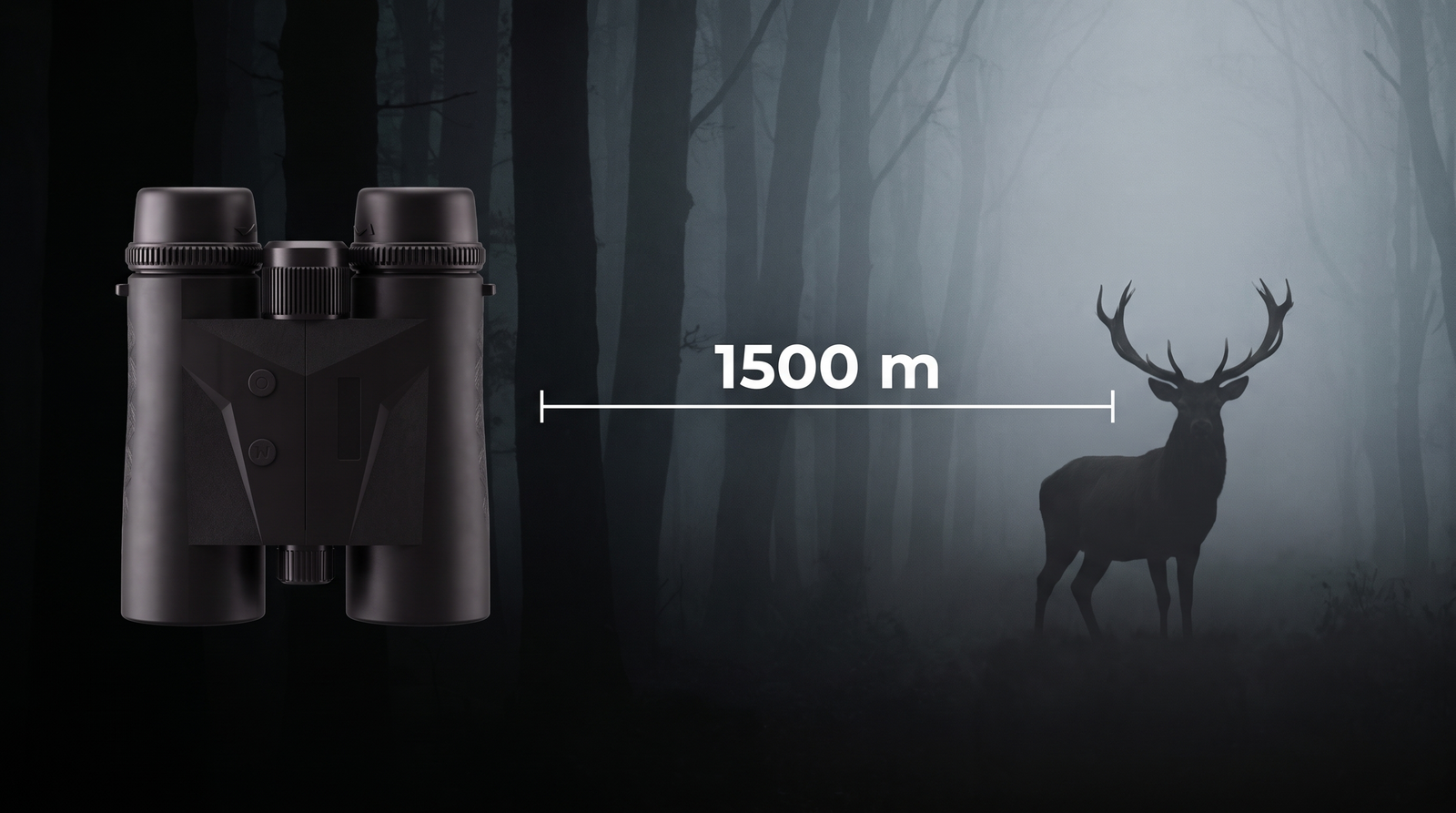 Laser ranging to 1500 metres