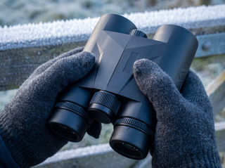 Textured rubber armour gripped in gloves