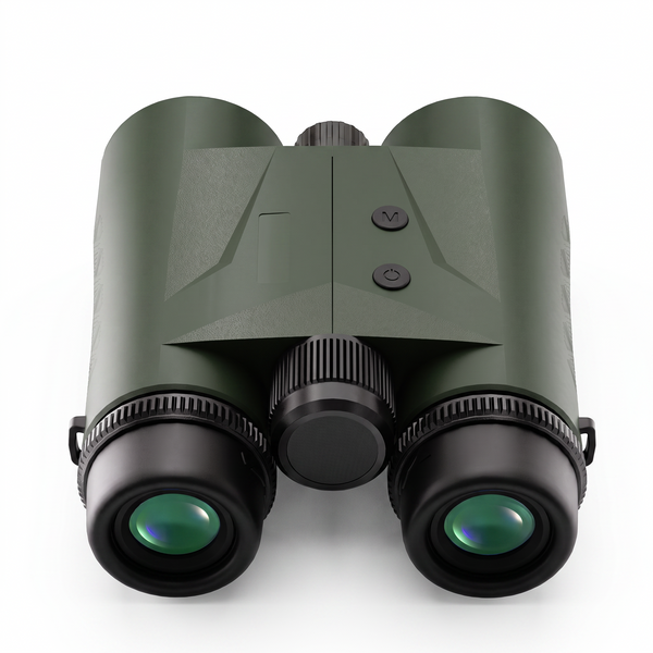 10x42 laser rangefinder binoculars in olive green