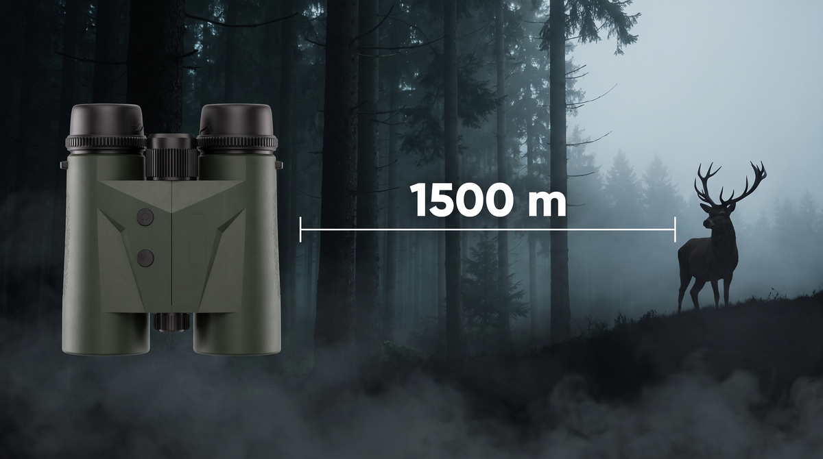 Laser ranging to 1500 metres