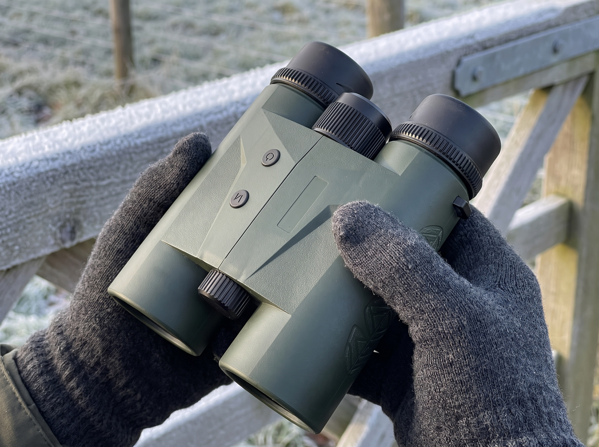 Textured rubber armour gripped in gloves