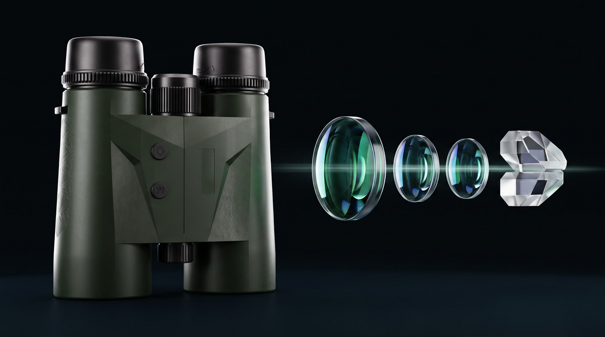 BAK4 roof prism optical stack