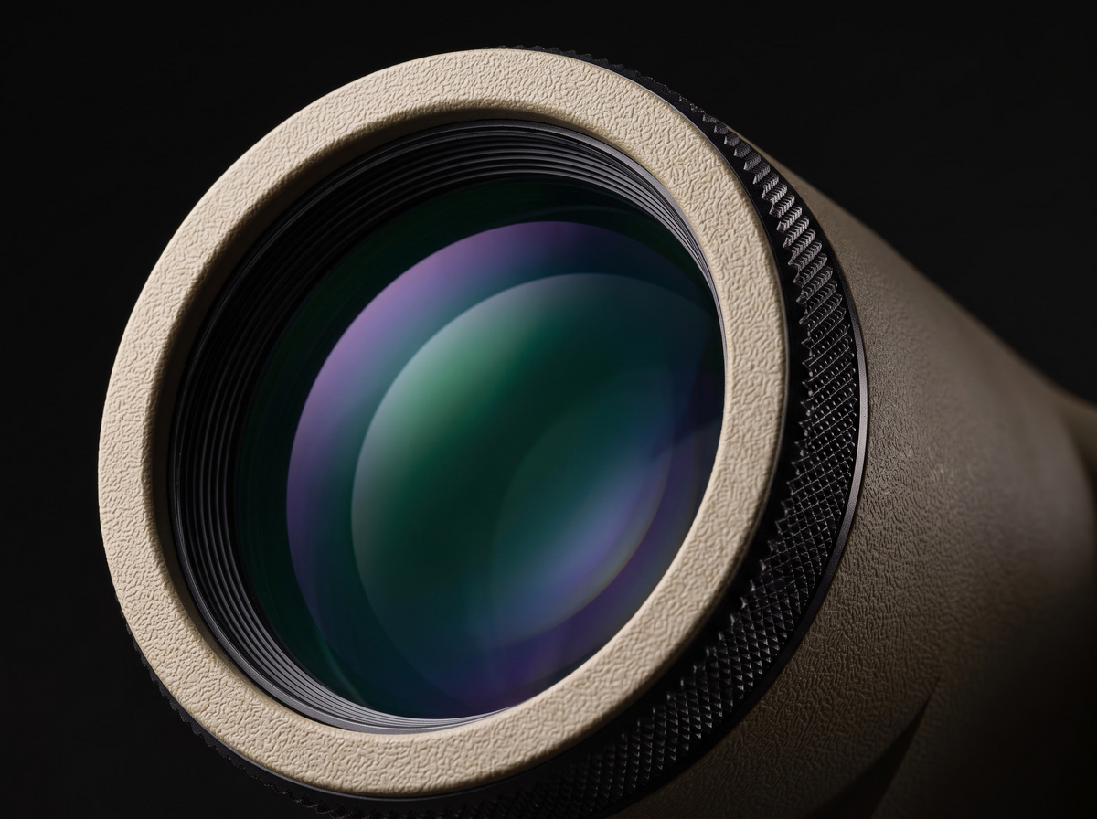 42 mm objective lens close up