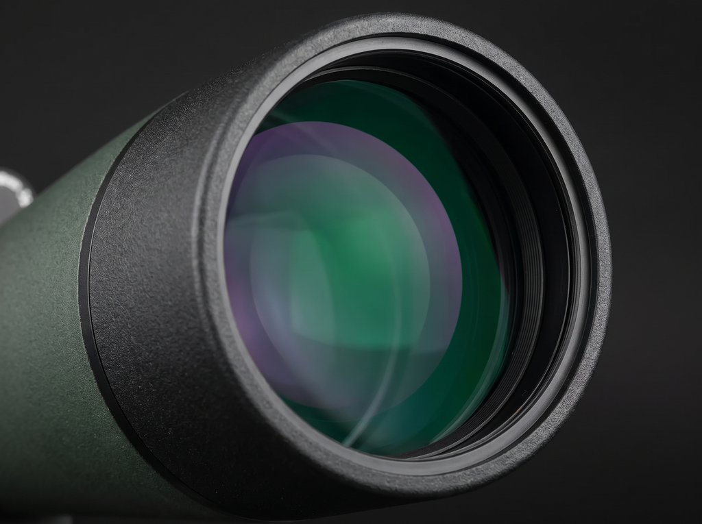 80 mm objective lens with coating bloom